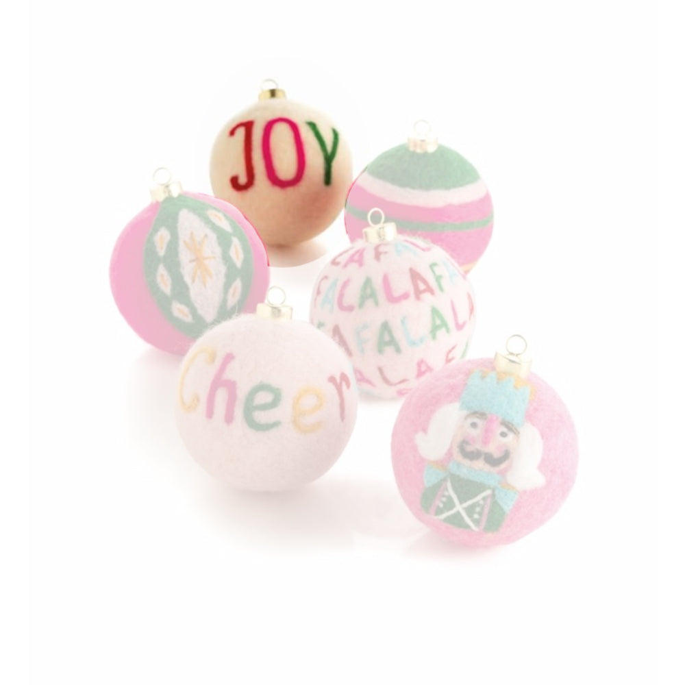 Shiraleah Assorted 'Joy' Festive Polyester Decorative Ornaments