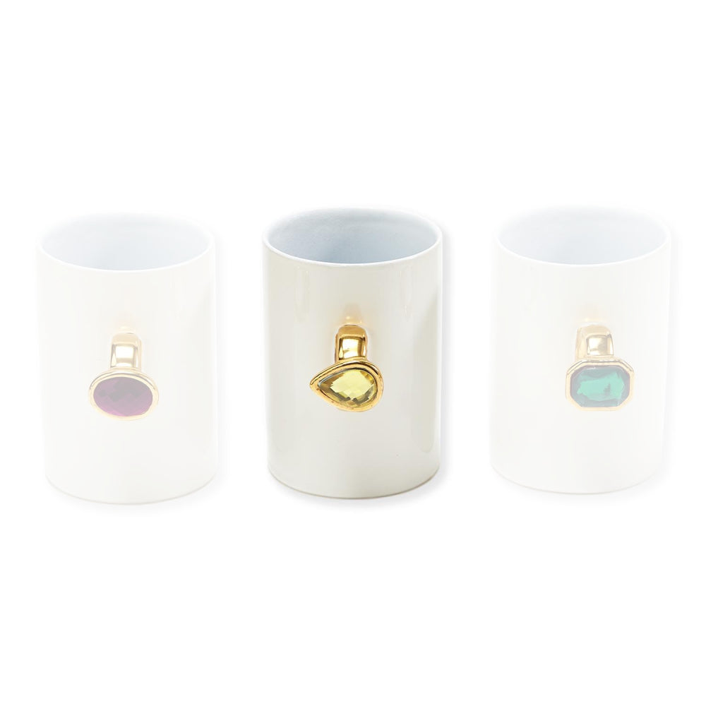 Two's Company Decorative Jewel - Accented Porcelain Mug for 'Put a Ring on It' Moments