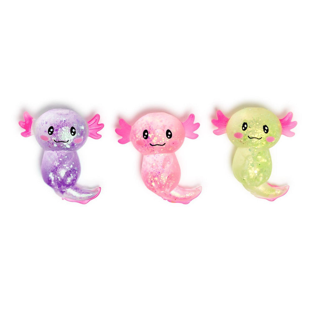 Two's Company Super Squishy Glitter Axolotl Toy for All Ages