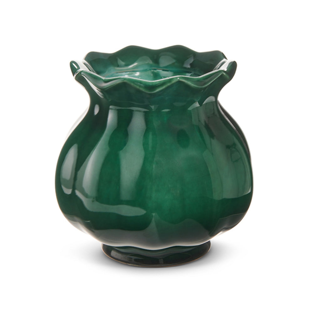 Raz Imports Verdigris Green Ceramic Bud Planter Available in Two Sizes