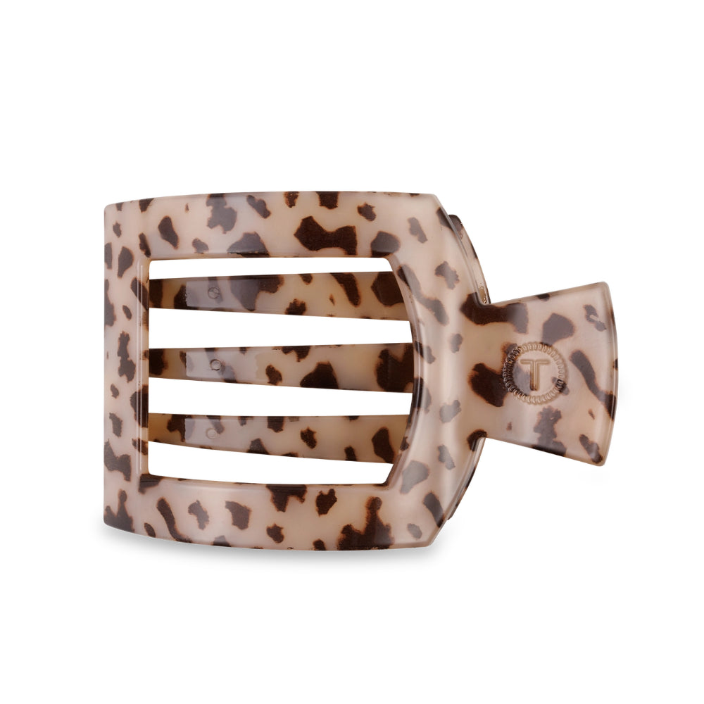 TELETIES Blonde Tortoise Square Flat Unbreakable Hair Clip