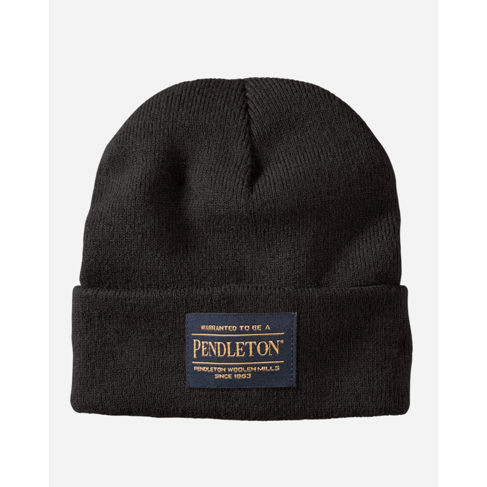 Pendleton Classic Stretchable Ribbed Knit Beanie with Logo Patch