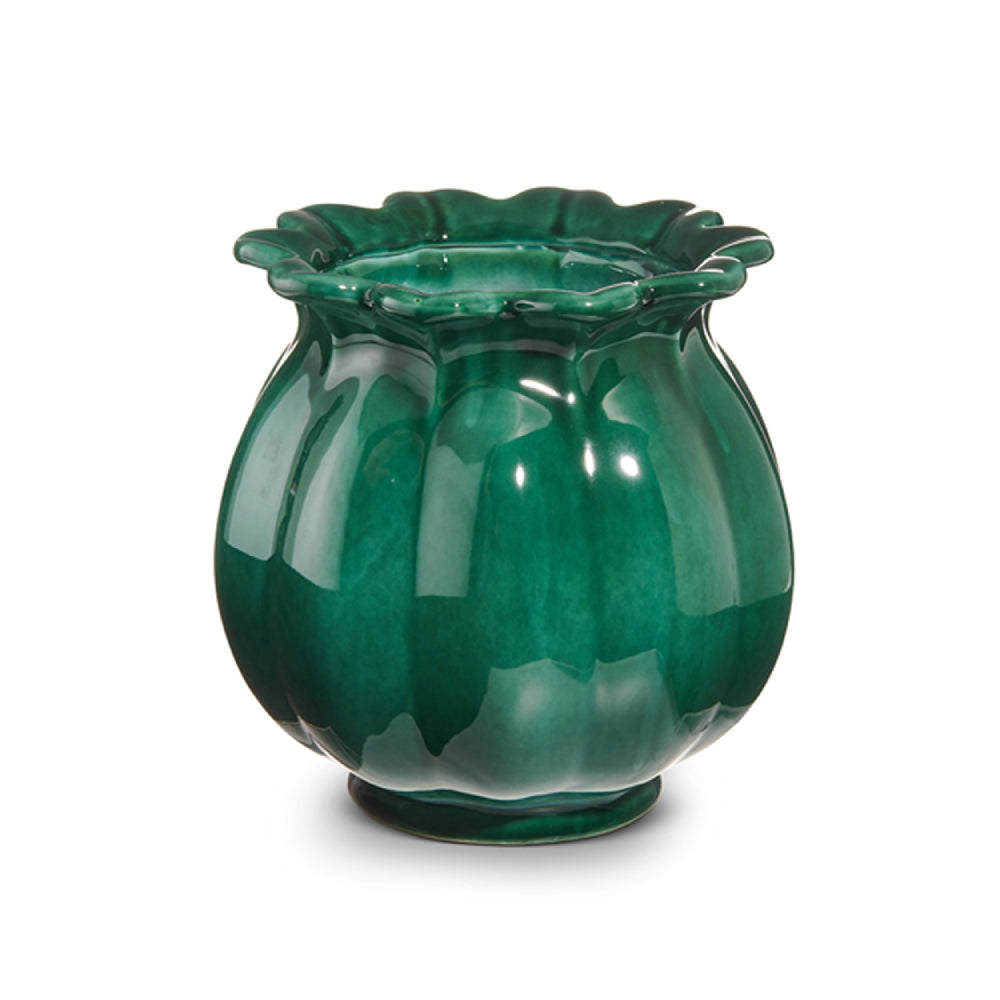 Raz Imports Verdigris Green Ceramic Bud Planter Available in Two Sizes