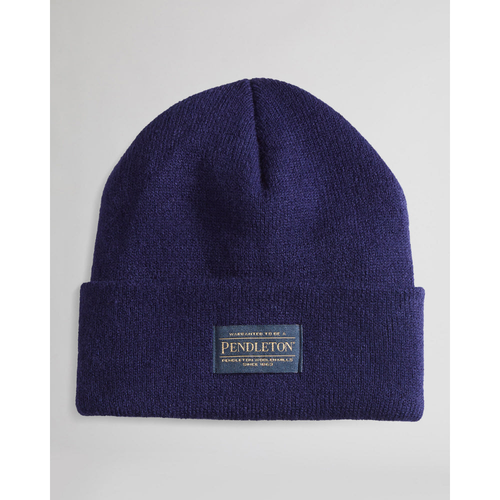 Pendleton Classic Stretchable Ribbed Knit Beanie with Logo Patch