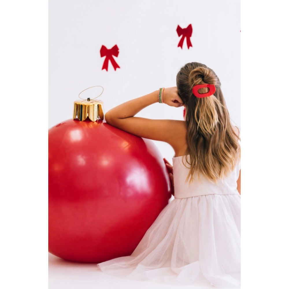 TELETIES Christmas 2024 Round Flat Hair Clip for Women and Men