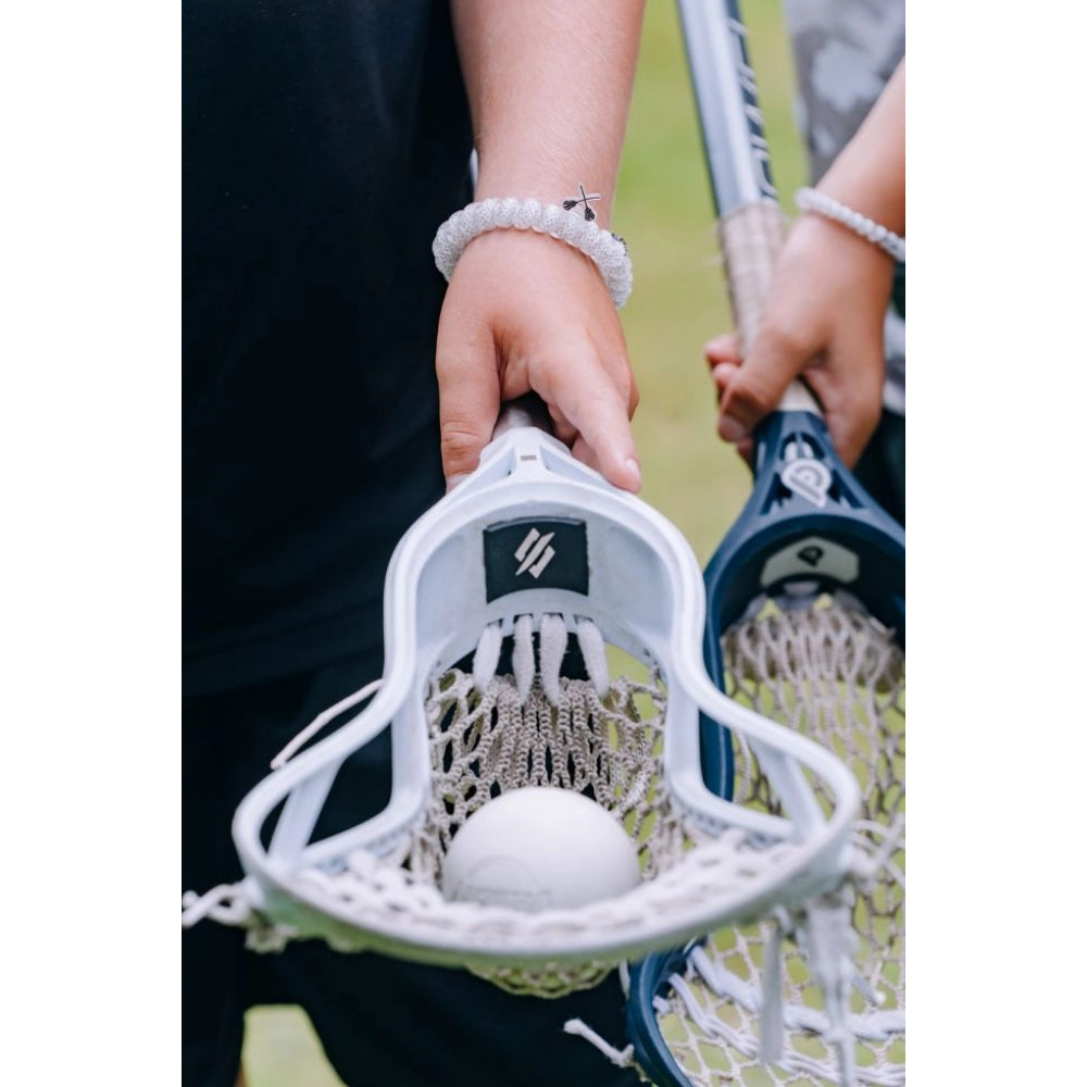 TELETIES Large Lacrosse Themed Spiral Hair Coils Hair Ties (Set of 3)
