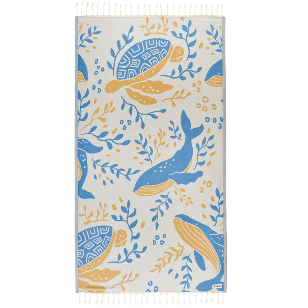 Sand Cloud Turkish Organic Cotton Barrier Reef Inspired Beach Towel