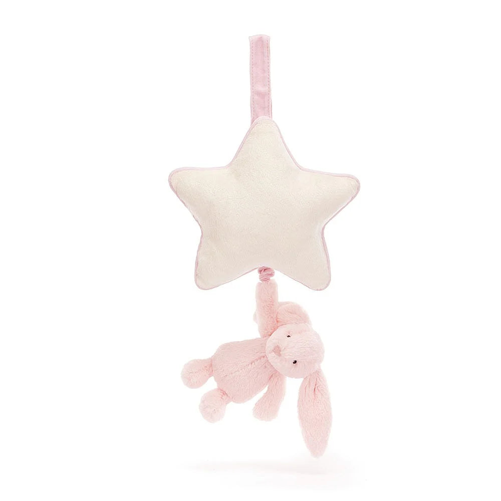 Jellycat Adorable Bashful Pink Bunny with Musical Pull Function