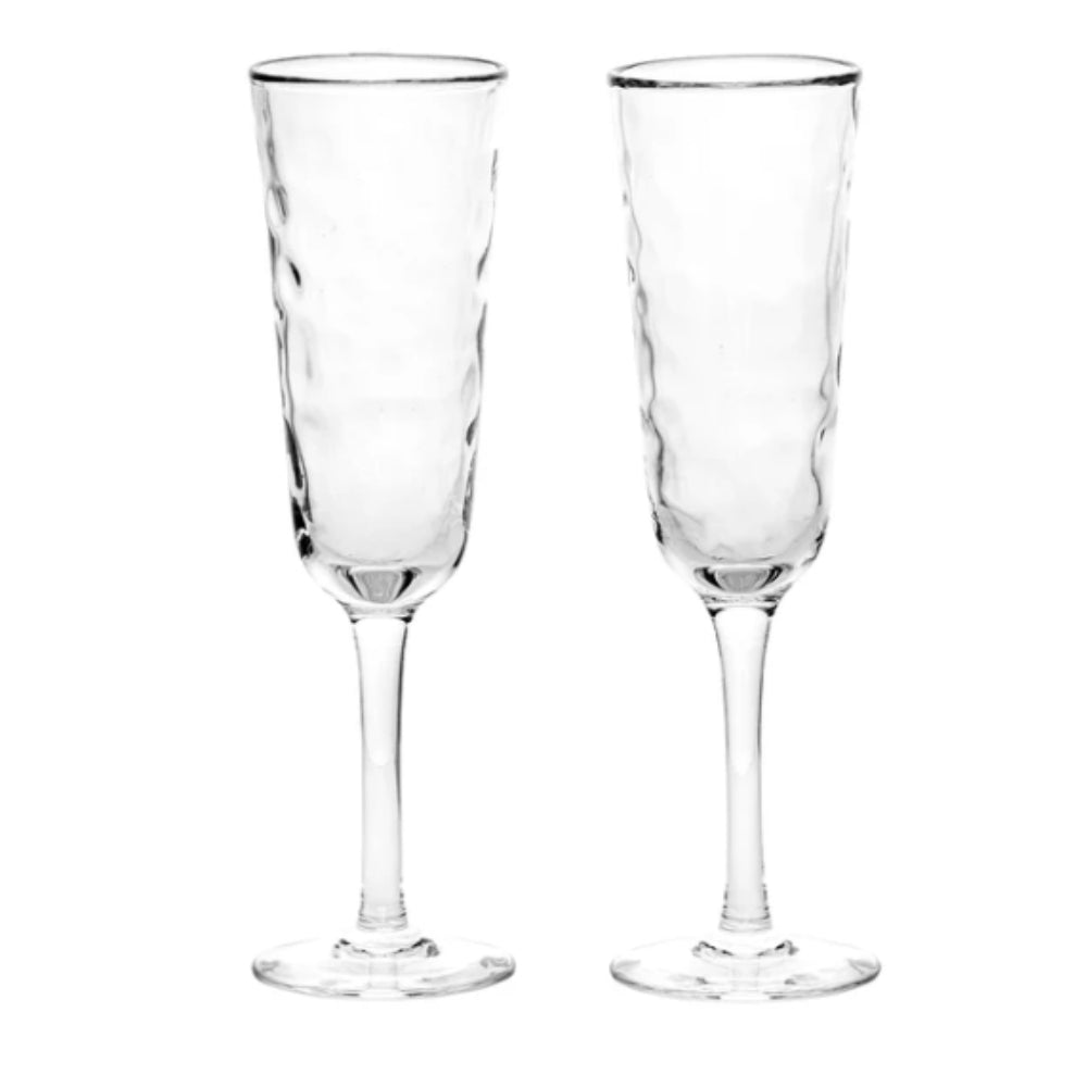 Juliska Puro Shimmering Toasting Flute Glass Set of 2