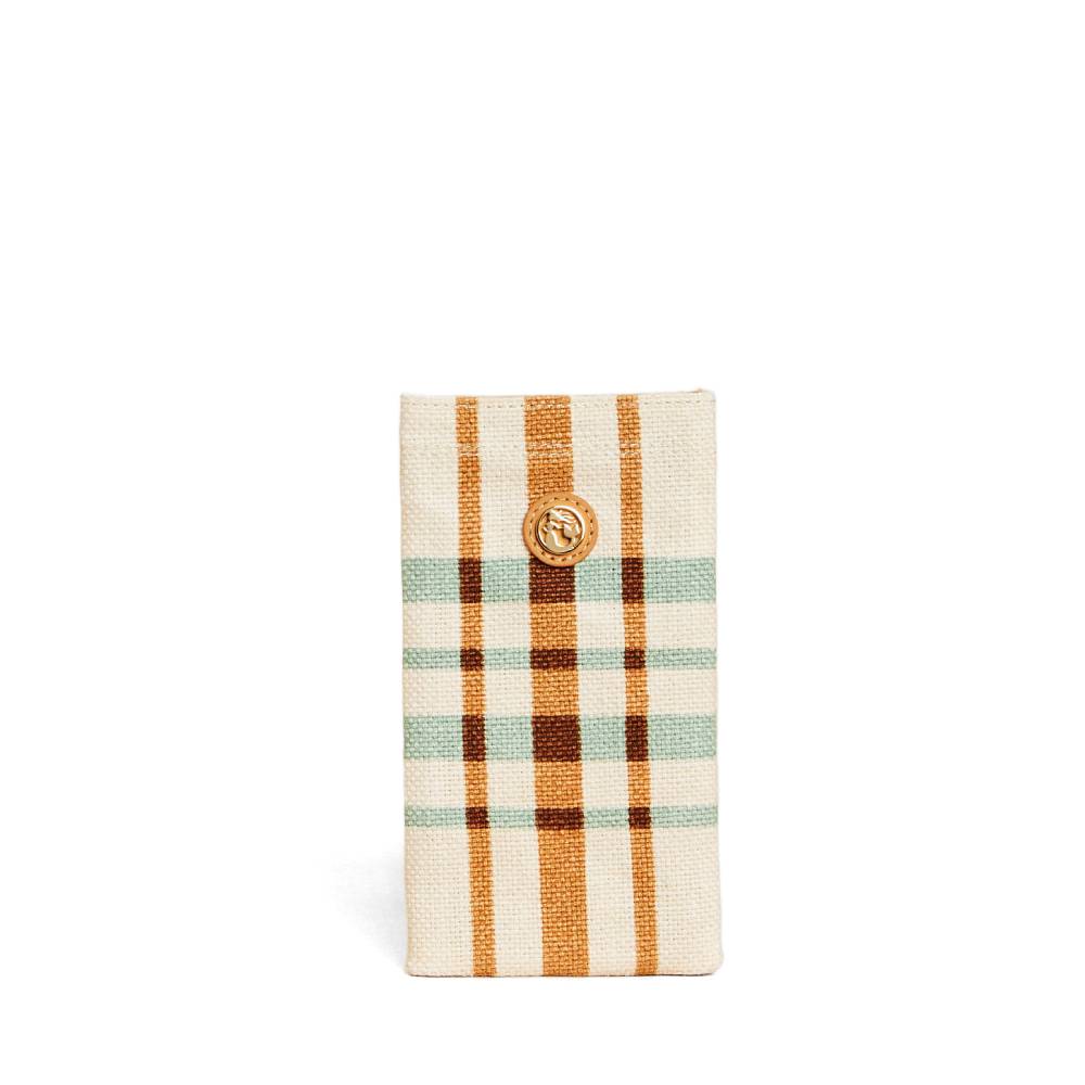 Spartina Kalalanta Plaid Cream Suede - Lined Sunglass Storage Case