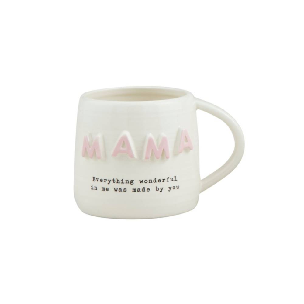 Mud Pie Hand - painted Chunky Letter Mom Ceramic Mug, 18 oz