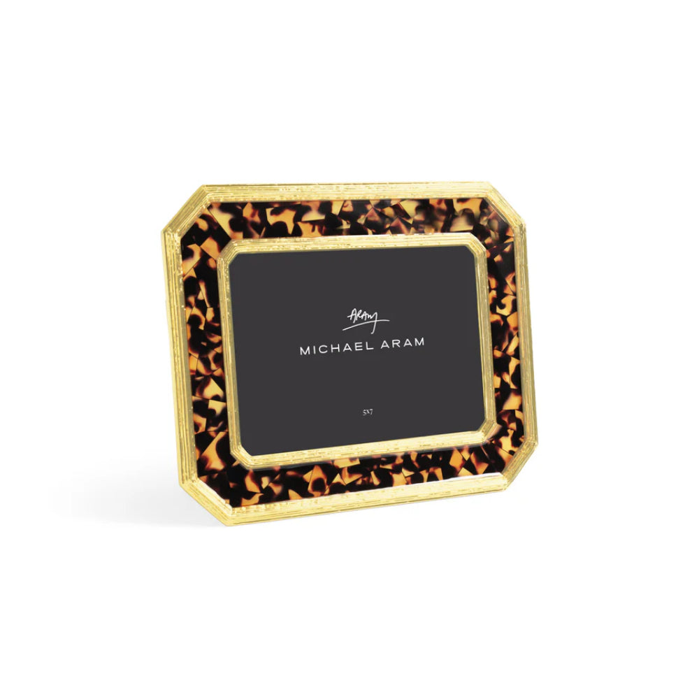 Michael Aram 5 x 7 Goldtone Enamel Tortoise Frame - A Whimsical Decor Piece