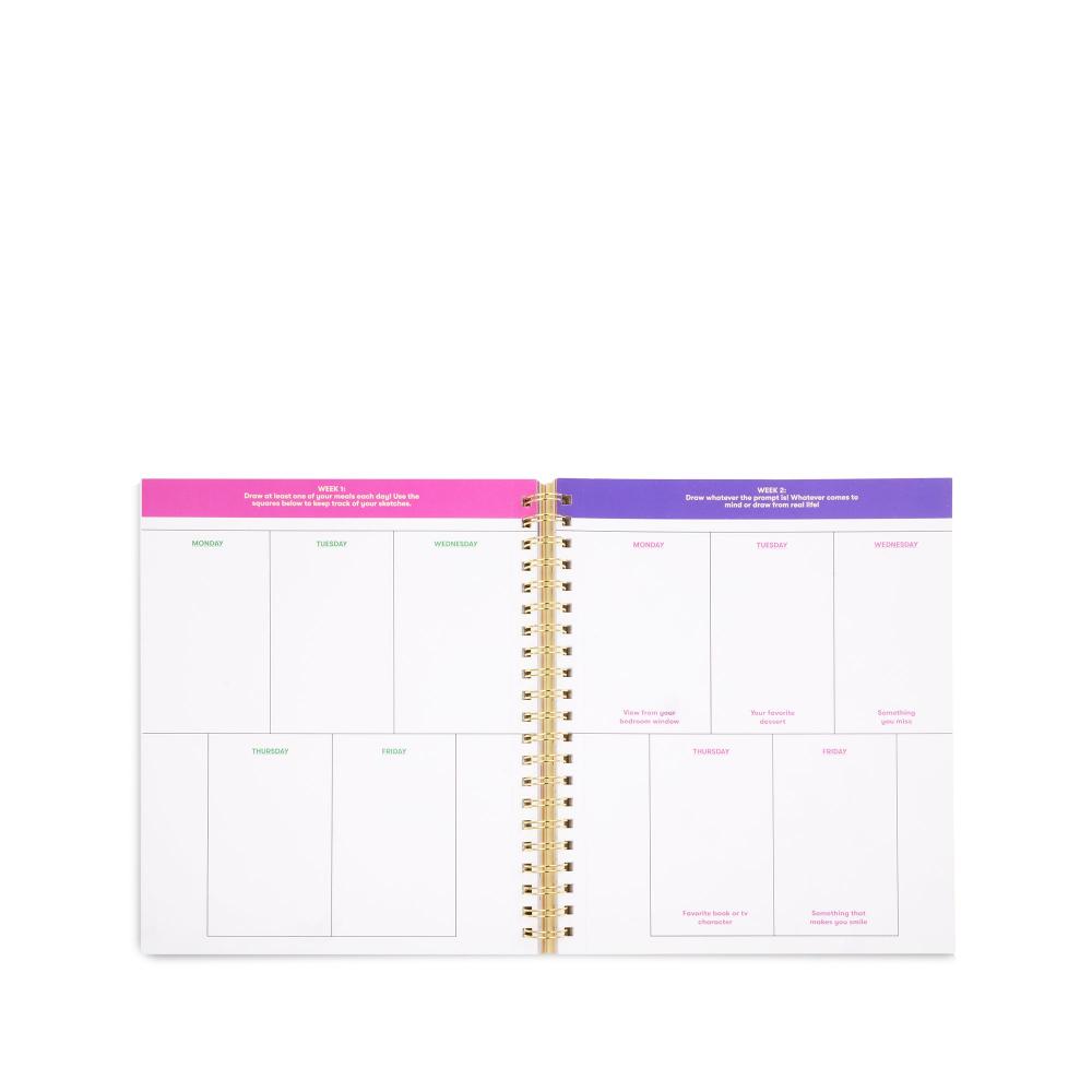 Ban.do Art Odyssey Perforated Coloring Book with Art Prompts and Stickers