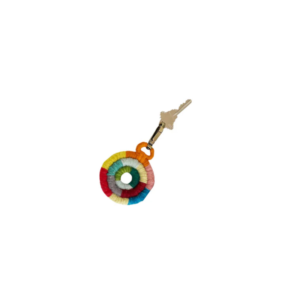 Jenny Krauss Zero-Waste Artisanal Small Cookie-Shaped Keychain for Keyring, Zipper, and Bag Decoration