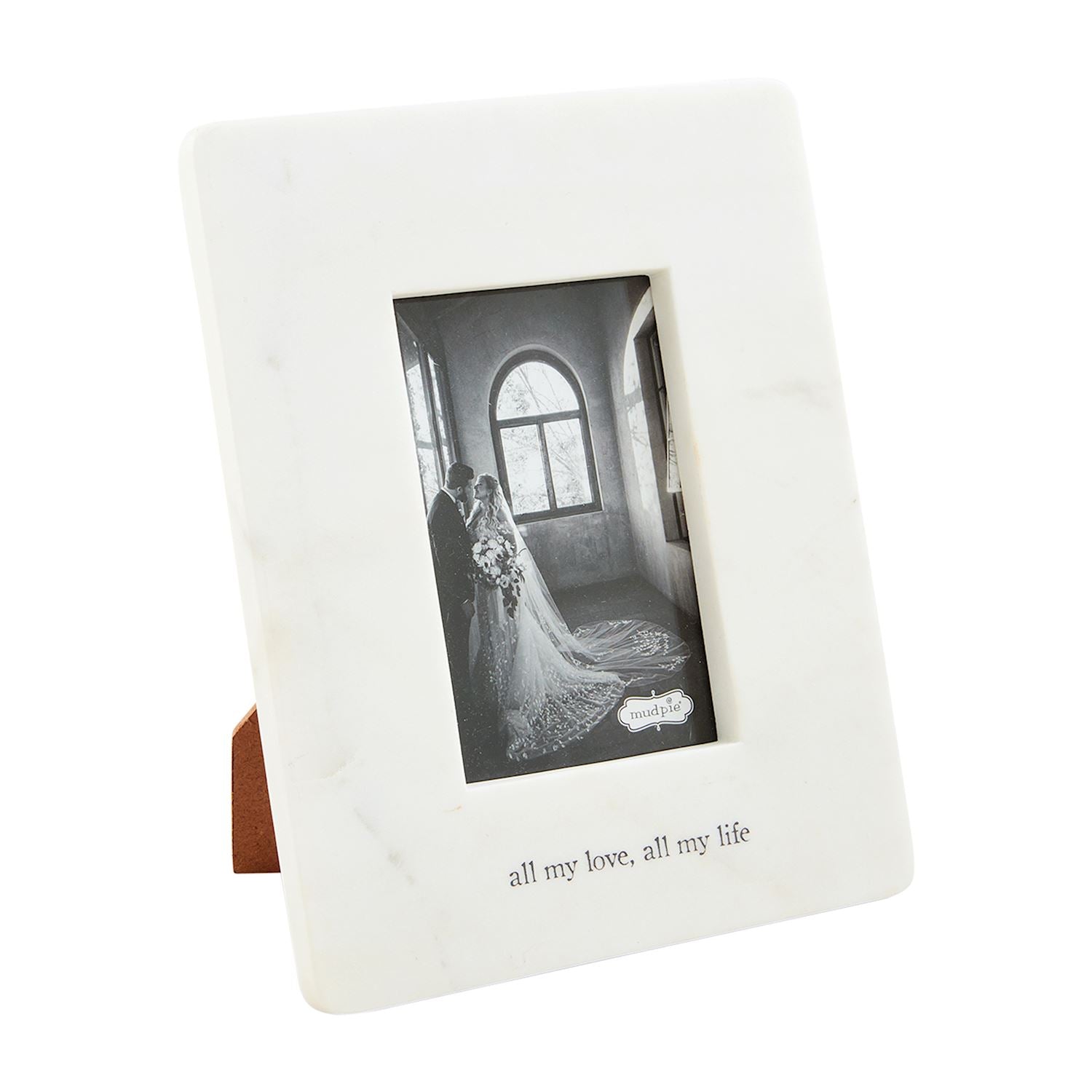 Mud Pie All My Love 4x6 High - Quality Marble Picture Frame