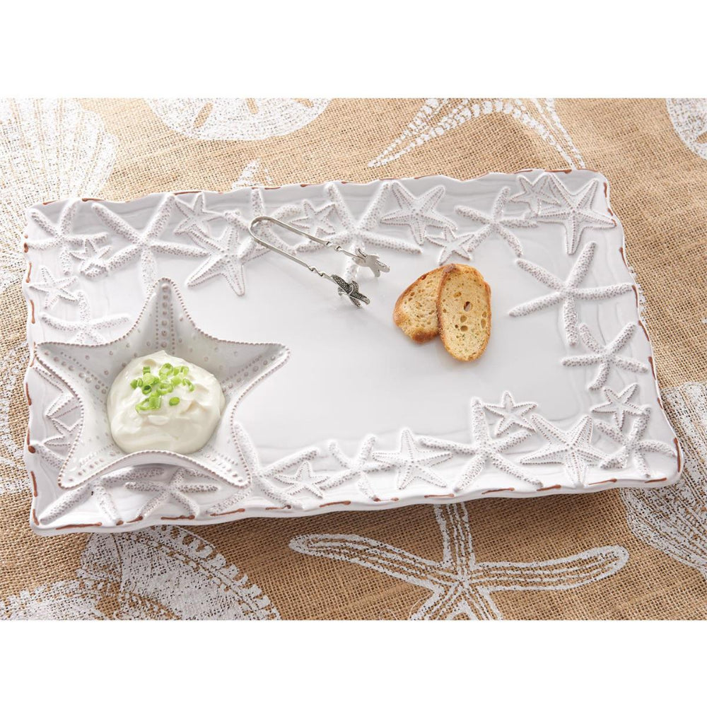 Mud Pie Intricate Starfish Terracotta Chip and Dip Set