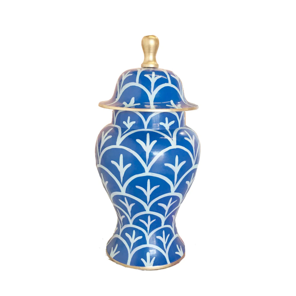 Navy Dana Gibson Bedford Style Ginger Jar Decorative Accent
