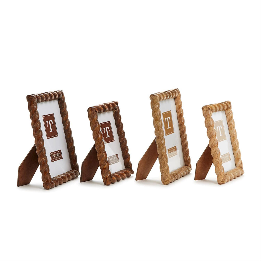Exquisite Hand-Carved Twist Photo Frames by Two's Company