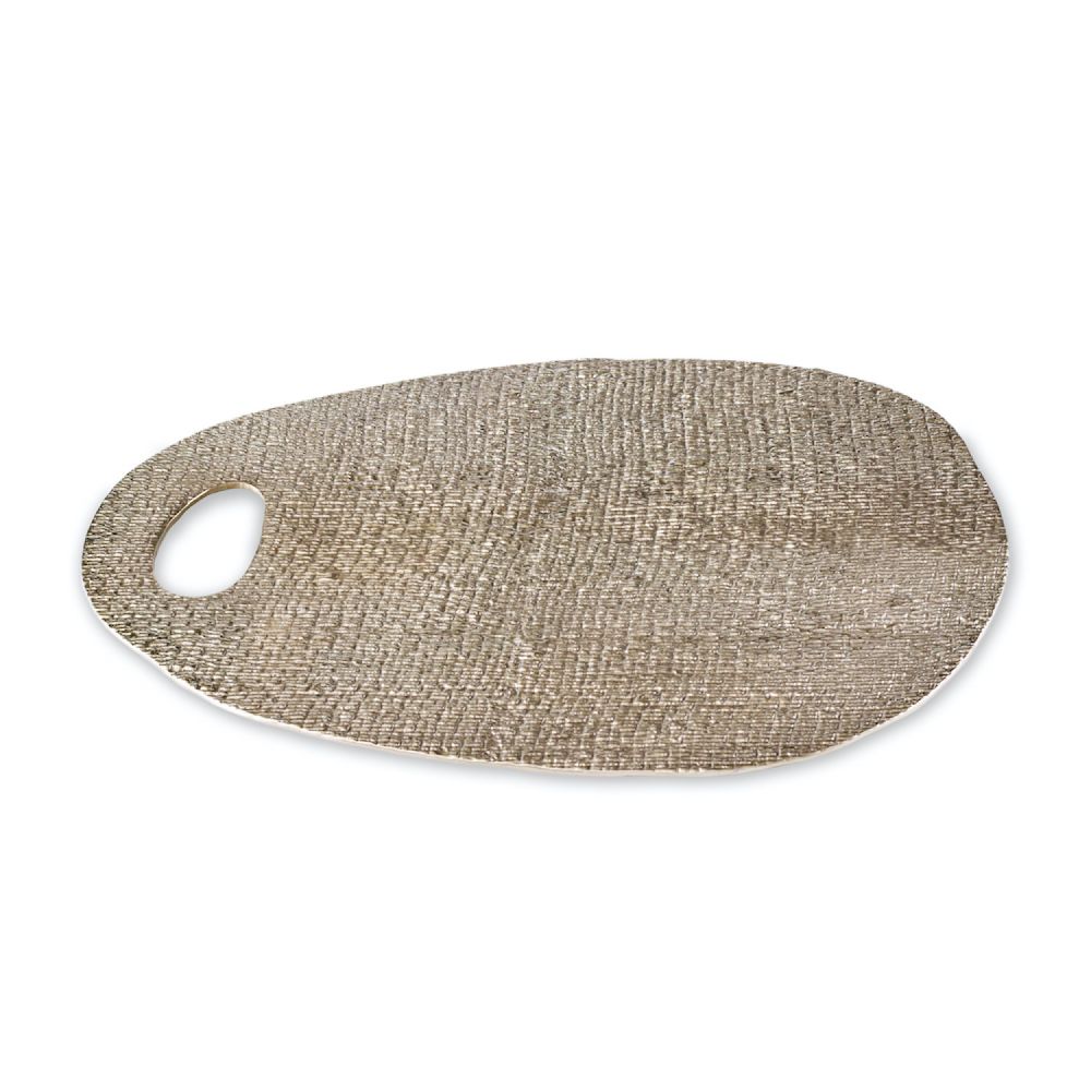 Beatriz Ball's Stunning Gold Modern Oval Platter for Cheese and Charcuterie