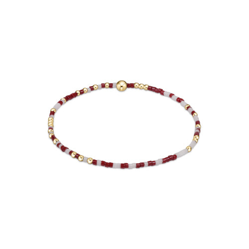 Enewton 5.5 Inches Wine and White Egirl Gameday Hope Unwritten Style Beaded Bracelet for Girls