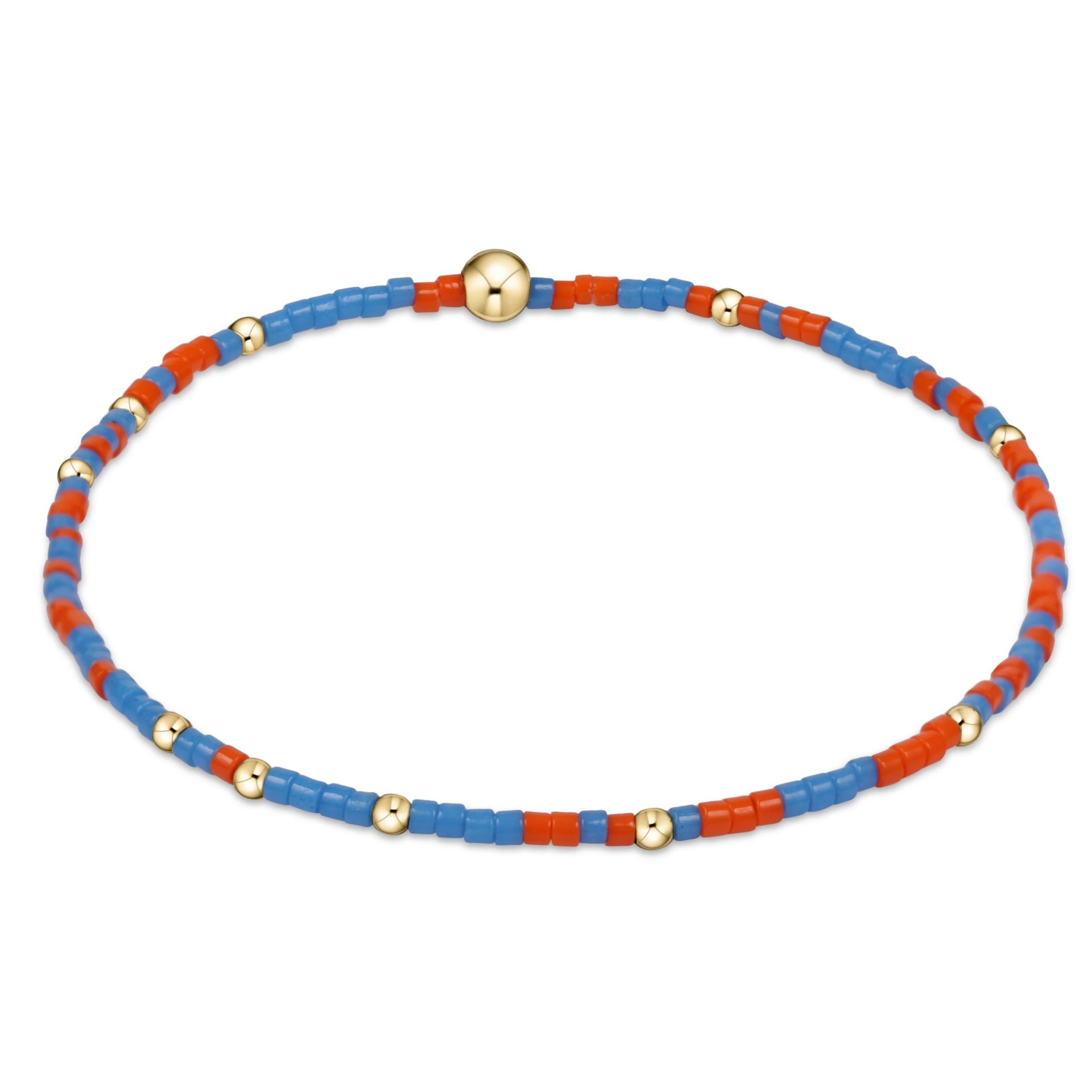 enewton 5.5-Inch egirl-Style Gameday Bracelet with Unwritten Hope Design - Vibrant Orange Cobalt