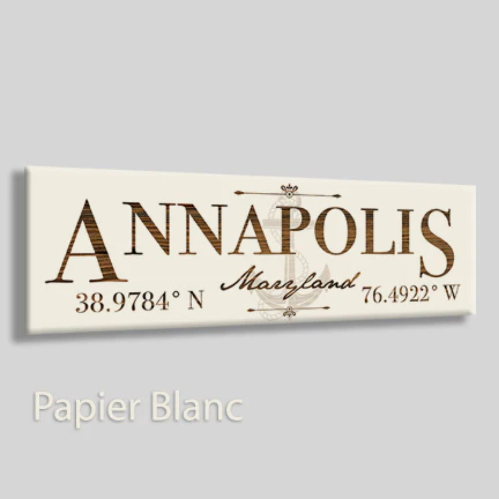 Exquisite American-Made Annapolis Maryland Anchor Board by Fire & Pine