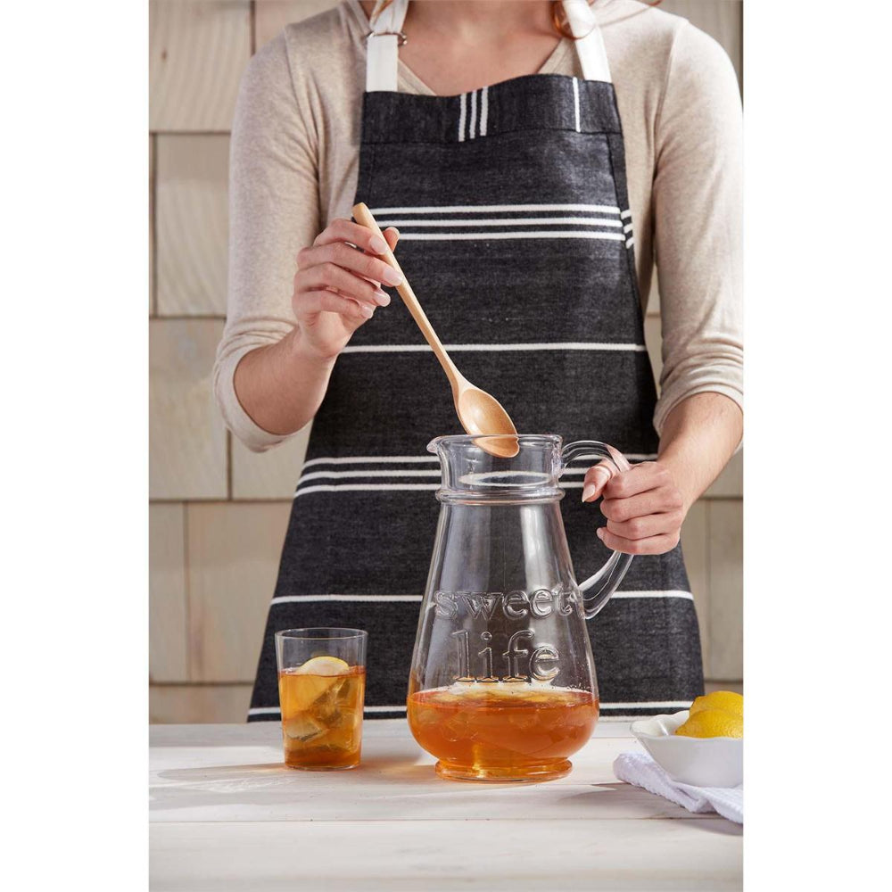 Mud Pie Sweet Life Glass Pitcher and Wooden Spoon Set with Homemade Lemonade Recipe