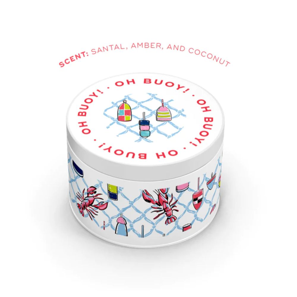 Annapolis Candle's 6oz Knotty Buoy Travel Candle, Hand - poured in USA