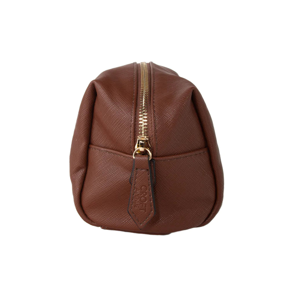 High - Quality Alexa Brand Leather Travel Toiletry Bag