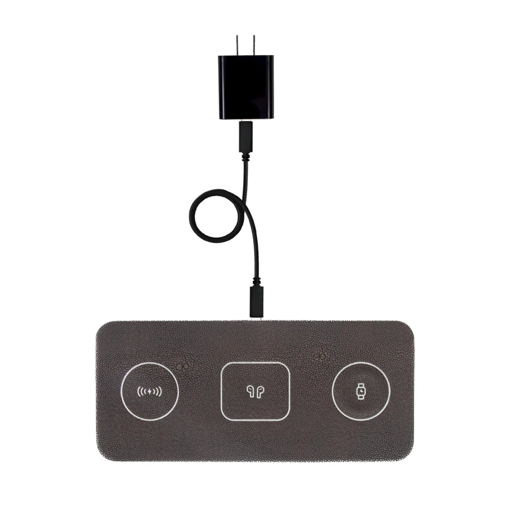 Ace 15W Portable Qi-Certified 3-in-1 Wireless Fast Charging Pad for Multiple Devices