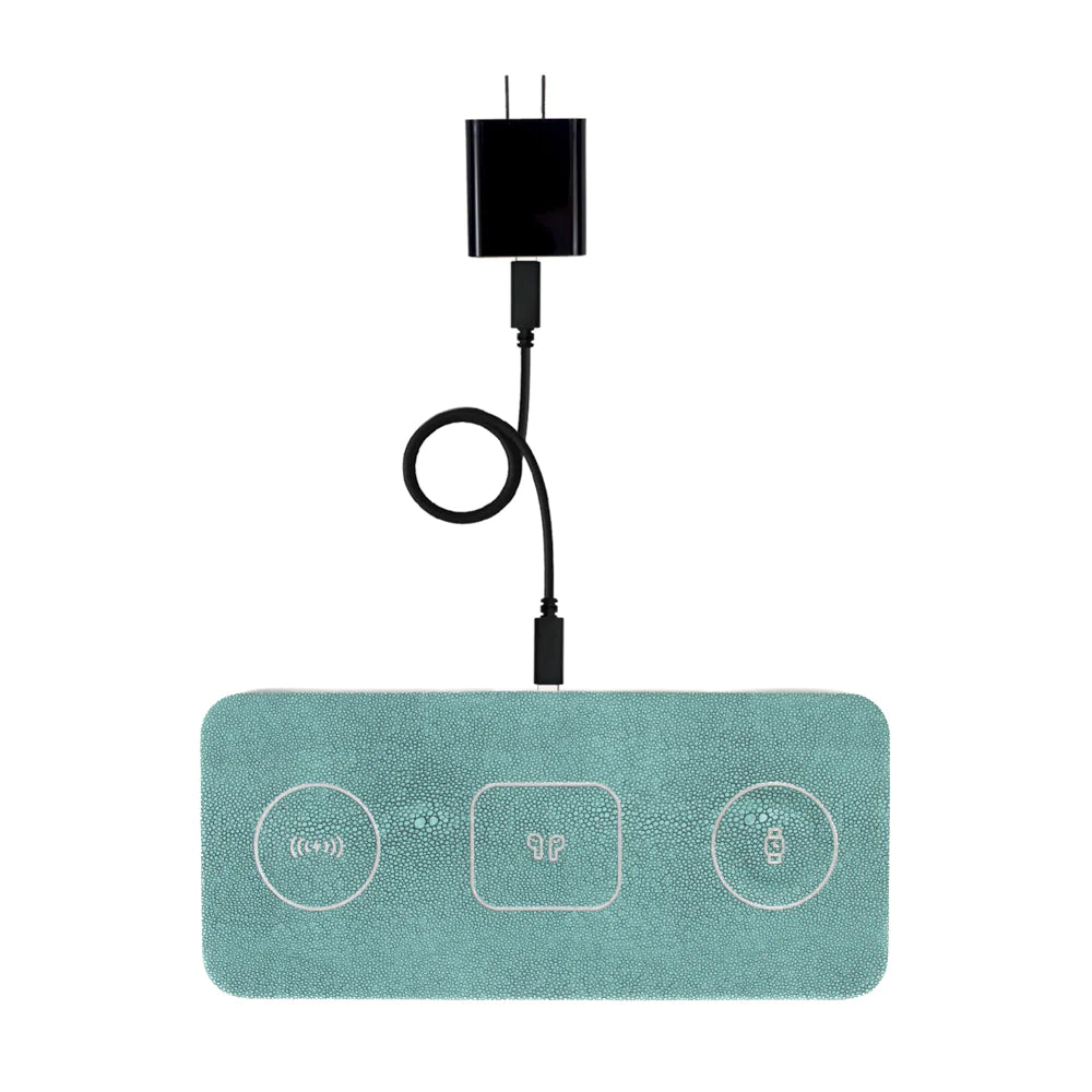Ace 15W Portable Qi-Certified 3-in-1 Wireless Fast Charging Pad for Multiple Devices