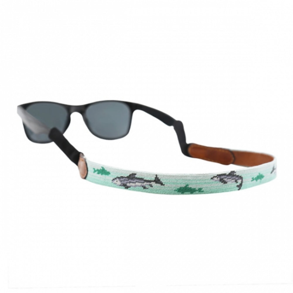 Smathers & Branson Stylish Bonefish Flats Hand - stitched Needlepoint Sunglass Strap