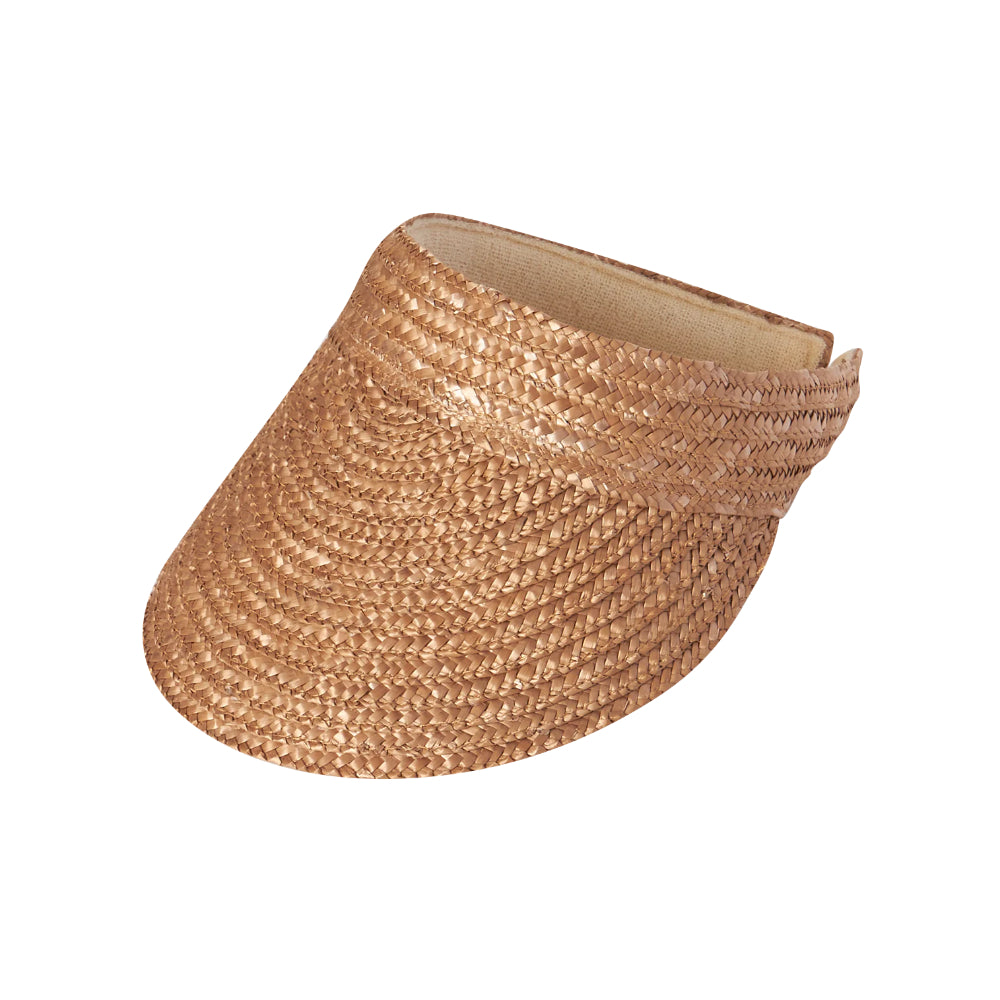 Millymook Girls' Juniper Raffia Beach Visor for Fashionable Sun Protection